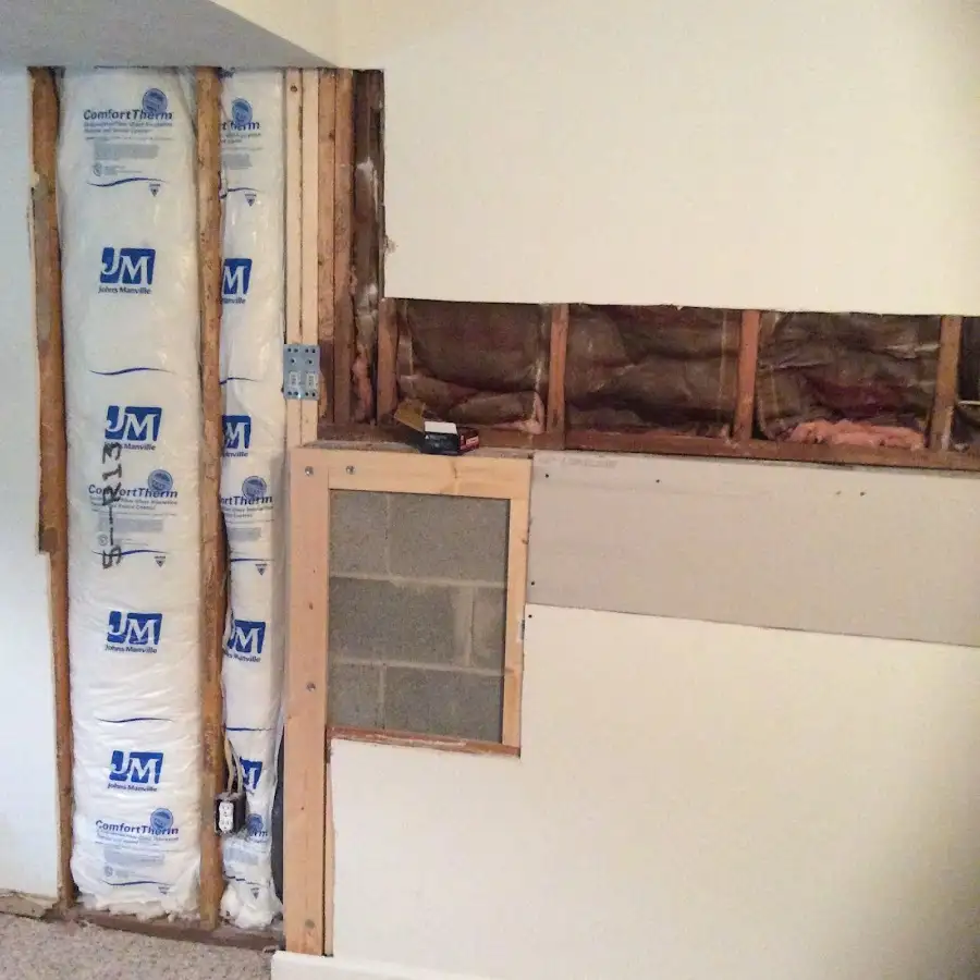 Wall insulation replacement during Basement Flood Cleanup in Lake Wales